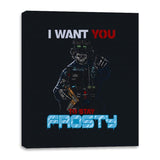 Stay Frosty - Canvas Wraps Canvas Wraps RIPT Apparel 16x20 / Black