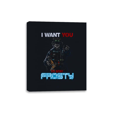 Stay Frosty - Canvas Wraps Canvas Wraps RIPT Apparel 8x10 / Black