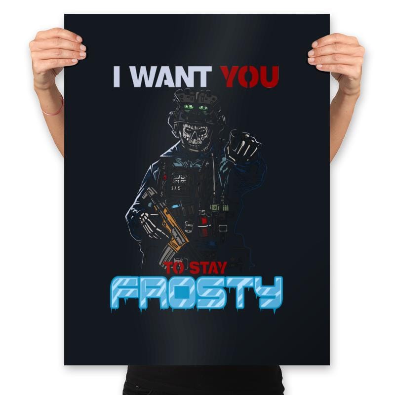 Stay Frosty - Prints Posters RIPT Apparel 18x24 / Black