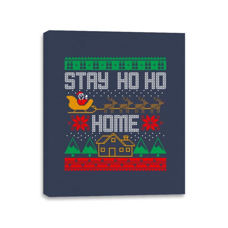 Stay Ho Ho Home - Canvas Wraps Canvas Wraps RIPT Apparel 11x14 / Navy