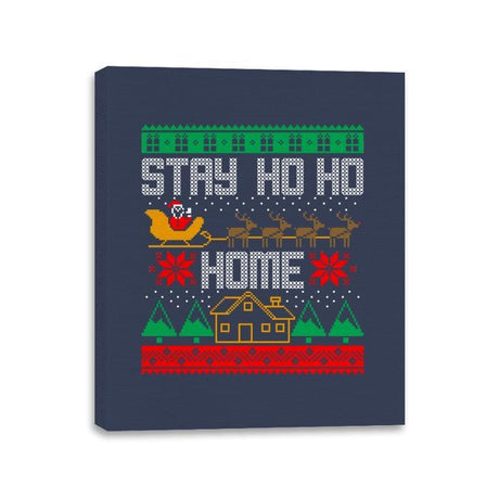 Stay Ho Ho Home - Canvas Wraps Canvas Wraps RIPT Apparel 11x14 / Navy