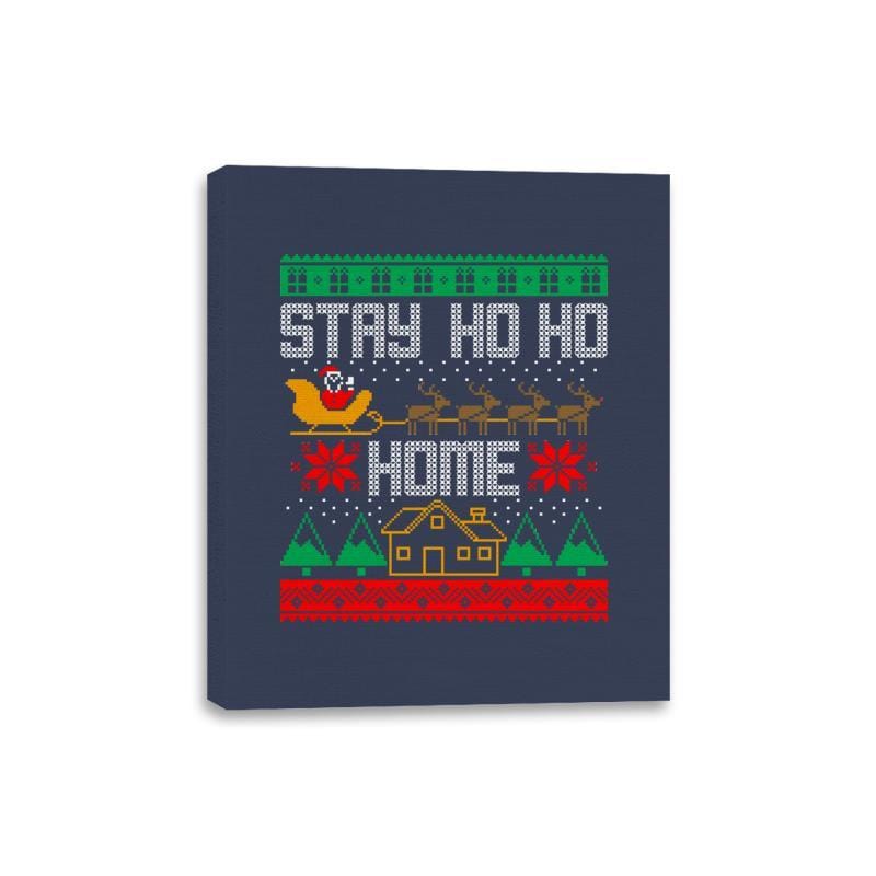 Stay Ho Ho Home - Canvas Wraps Canvas Wraps RIPT Apparel 8x10 / Navy