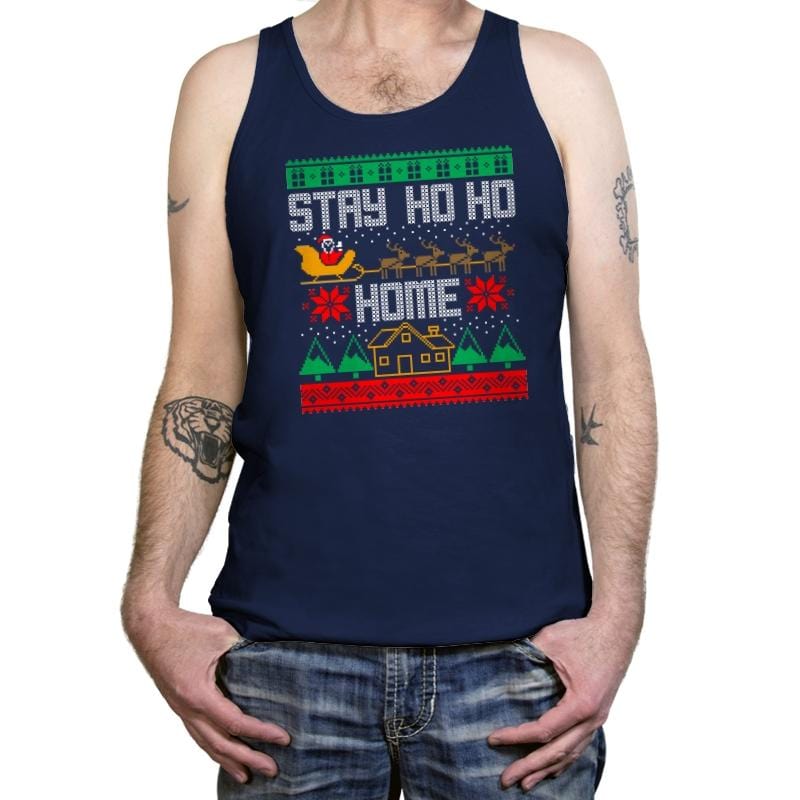 Stay Ho Ho Home - Tanktop Tanktop RIPT Apparel X-Small / Navy