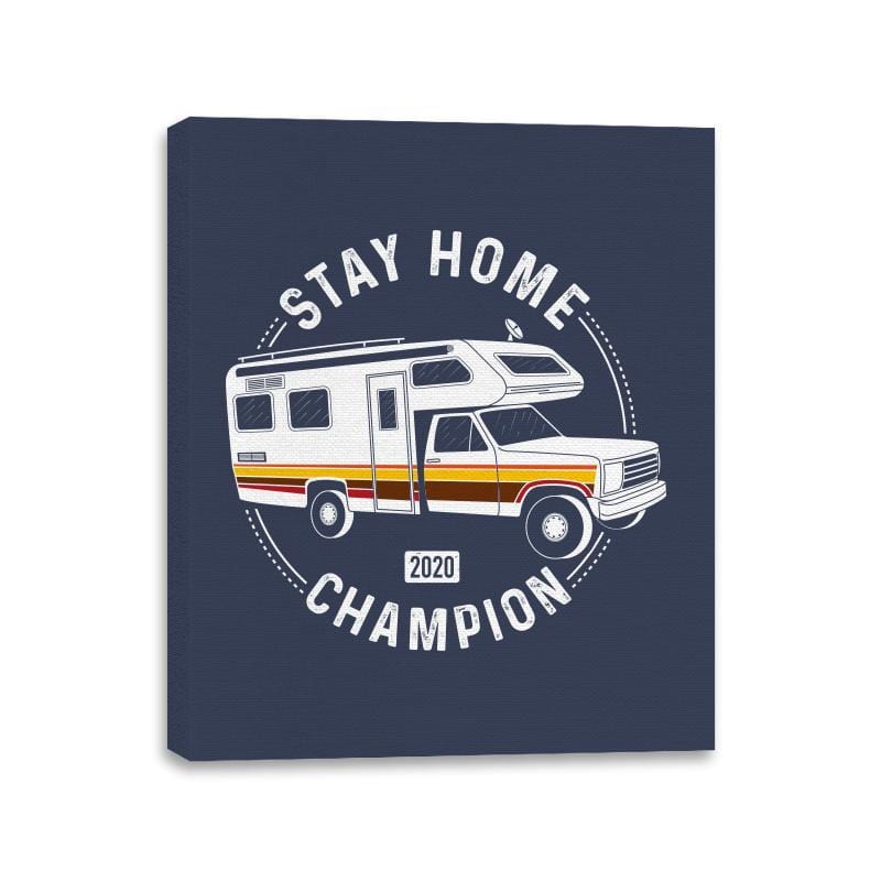 Stay Home Champion - Canvas Wraps Canvas Wraps RIPT Apparel 11x14 / Navy