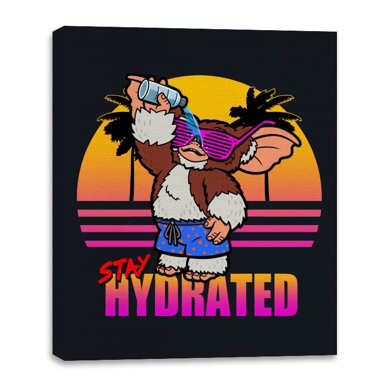 Stay Hydrated - Canvas Wraps Canvas Wraps RIPT Apparel 16x20 / Black