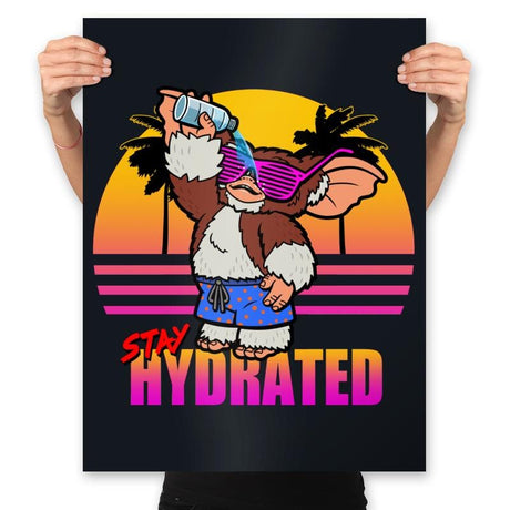 Stay Hydrated - Prints Posters RIPT Apparel 18x24 / Black