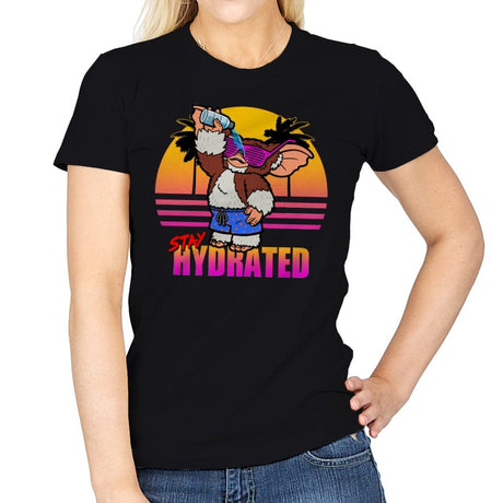 Stay Hydrated - Womens T-Shirts RIPT Apparel Small / Black