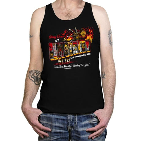 Stay Over at Springwood - Tanktop Tanktop RIPT Apparel X-Small / Black