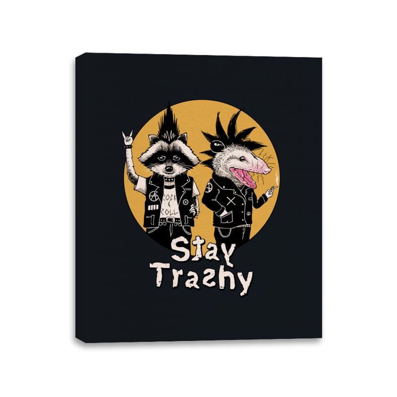 Stay Trashy - Canvas Wraps Canvas Wraps RIPT Apparel 11x14 / Black