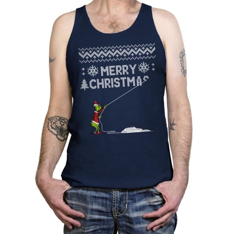 Stealing Christmas - Ugly Holiday - Tanktop Tanktop RIPT Apparel