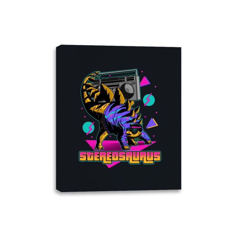 Stereosaurus - A Rad Dinosaur - Canvas Wraps Canvas Wraps RIPT Apparel 8x10 / Black