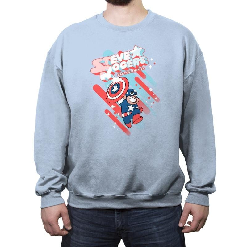 Steven Rogers - Crew Neck Sweatshirt Crew Neck Sweatshirt RIPT Apparel Small / Light Blue