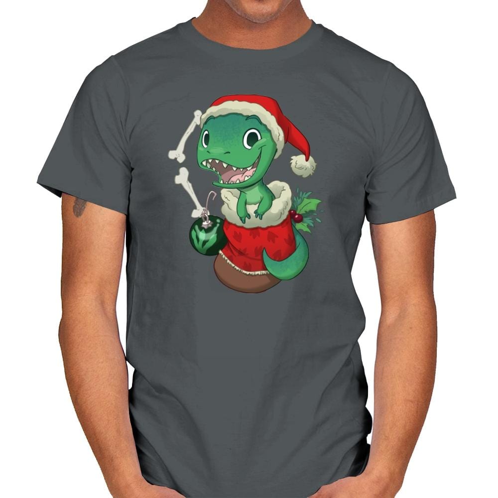 Stocking Stuffer: T-rex - Mens T-Shirts RIPT Apparel Small / Charcoal