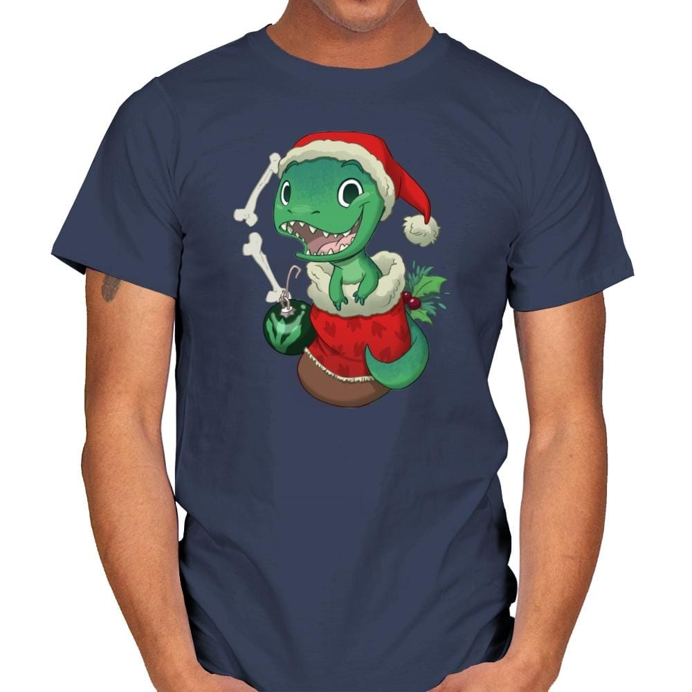 Stocking Stuffer: T-rex - Mens T-Shirts RIPT Apparel Small / Navy