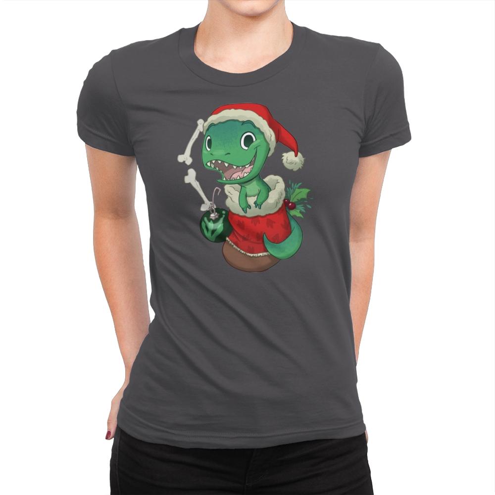 Stocking Stuffer: T-rex - Womens Premium T-Shirts RIPT Apparel Small / Heavy Metal