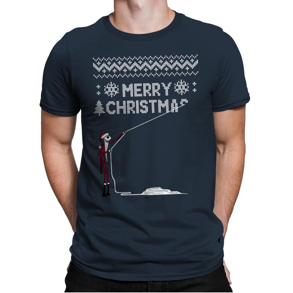 Stolen Christmas - Ugly Holiday - Mens Premium T-Shirts RIPT Apparel Small / Indigo