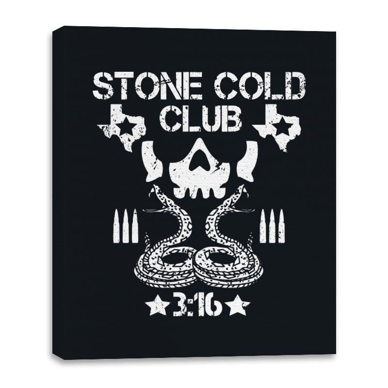 Stone Cold Club - Canvas Wraps Canvas Wraps RIPT Apparel 16x20 / Black