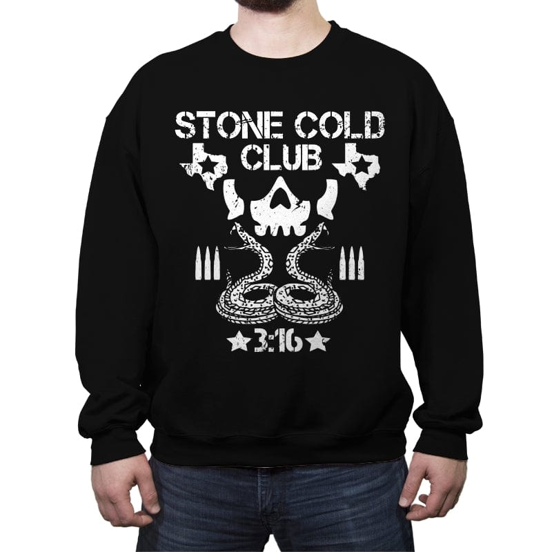 Stone Cold Club - Crew Neck Sweatshirt Crew Neck Sweatshirt RIPT Apparel Small / Black