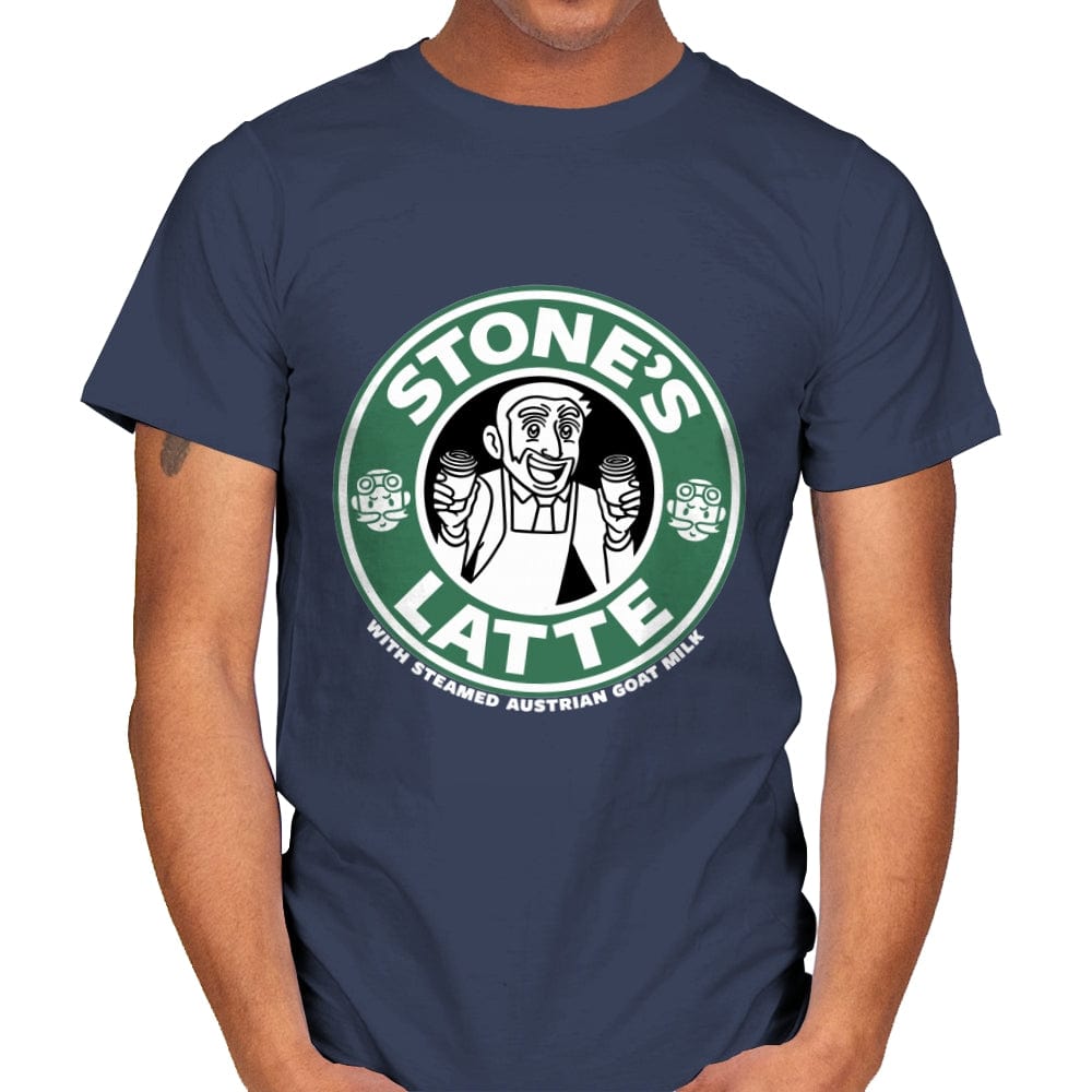 Stonebucks Latte - Mens T-Shirts RIPT Apparel Small / Navy