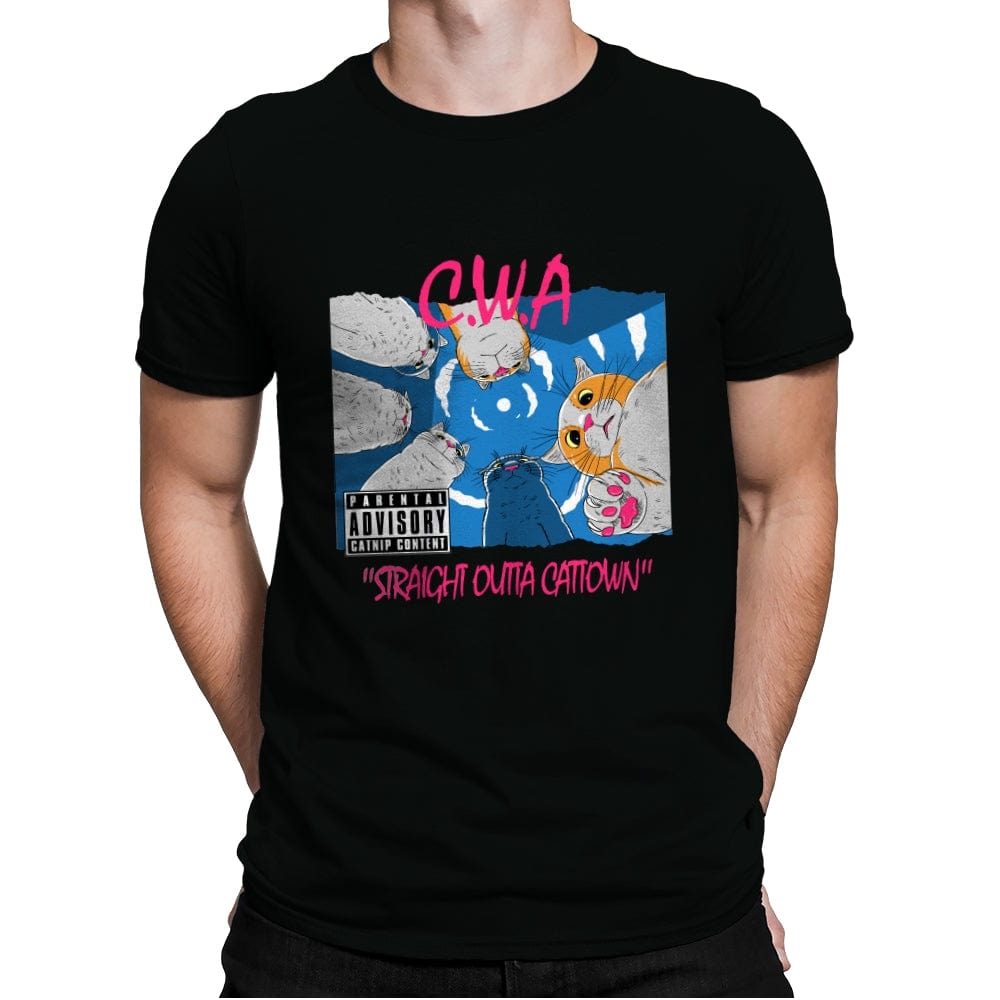 Straight Outta Cattown - Mens Premium T-Shirts RIPT Apparel Small / Black