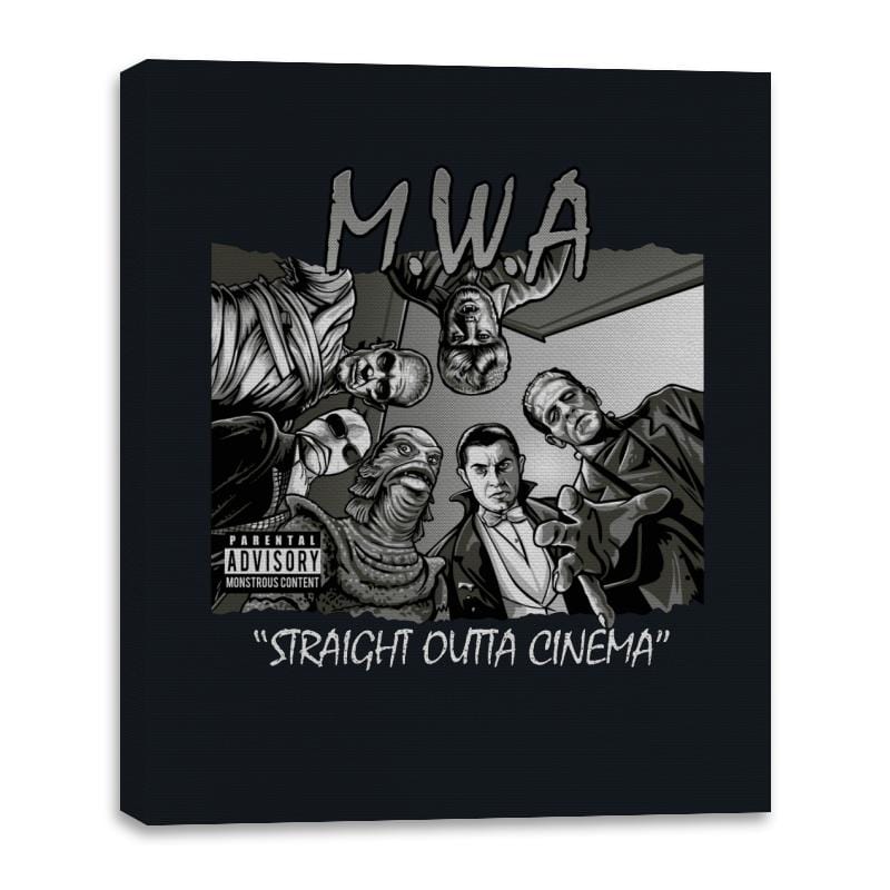 Straight Outta Cinema - Canvas Wraps Canvas Wraps RIPT Apparel 16x20 / Black