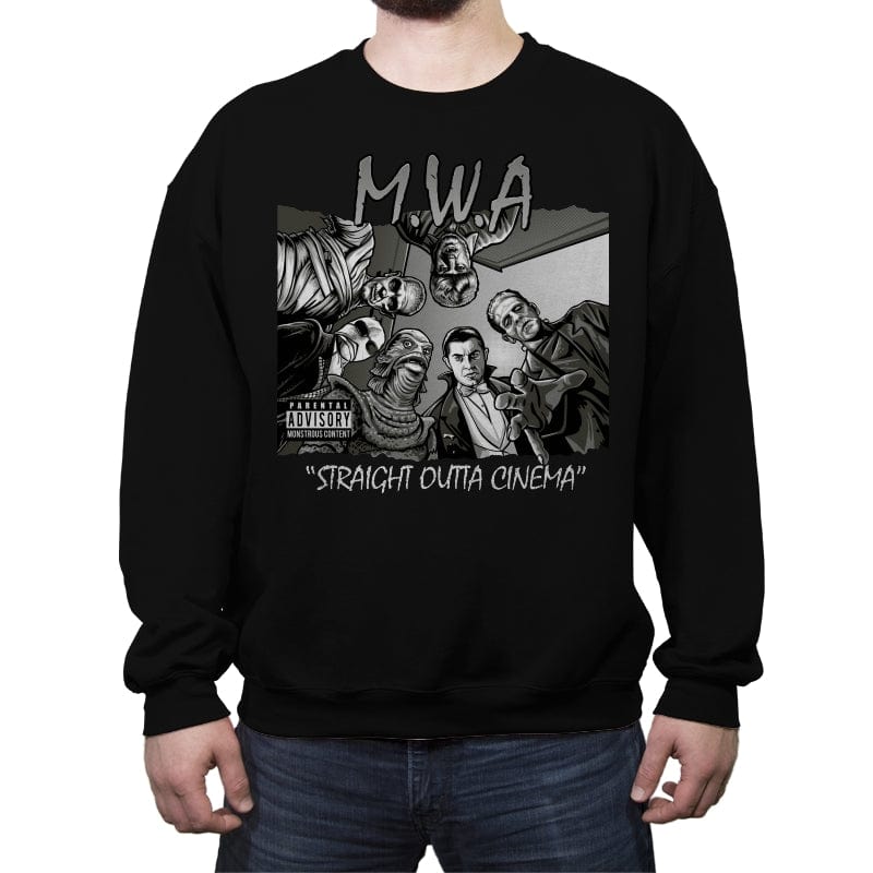 Straight Outta Cinema - Crew Neck Sweatshirt Crew Neck Sweatshirt RIPT Apparel Small / Black