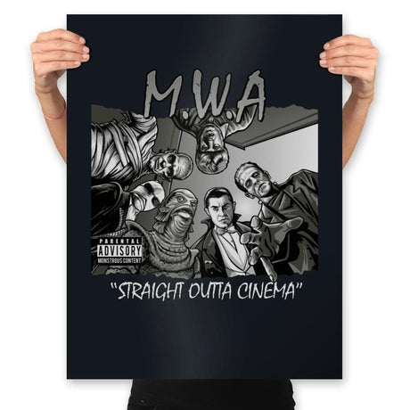 Straight Outta Cinema - Prints Posters RIPT Apparel 18x24 / Black