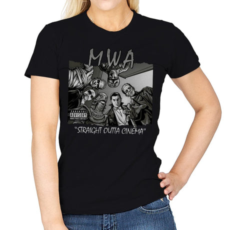 Straight Outta Cinema - Womens T-Shirts RIPT Apparel Small / Black