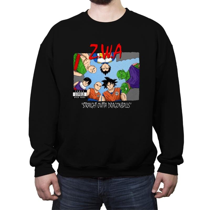 Straight Outta Dragonballs - Crew Neck Sweatshirt Crew Neck Sweatshirt RIPT Apparel Small / Black