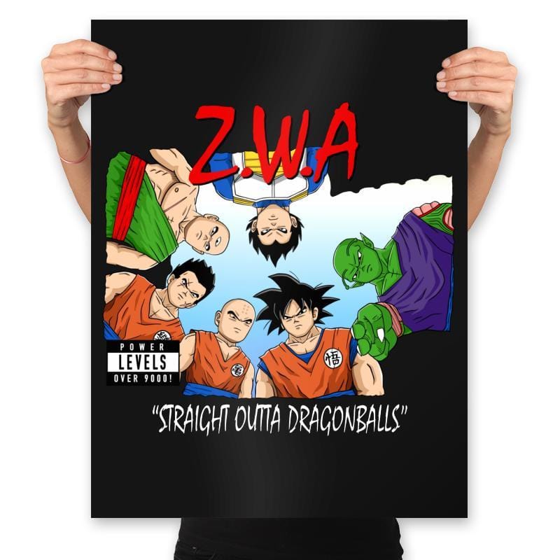 Straight Outta Dragonballs - Prints Posters RIPT Apparel 18x24 / Black