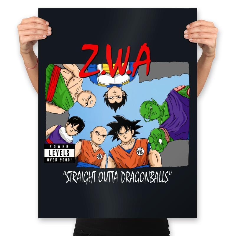 Straight Outta Dragonballs - Prints Posters RIPT Apparel 18x24 / Black