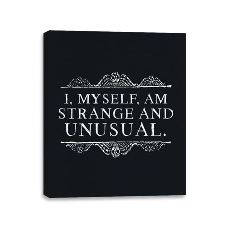 Strange and Unusual - Canvas Wraps Canvas Wraps RIPT Apparel 11x14 / Black