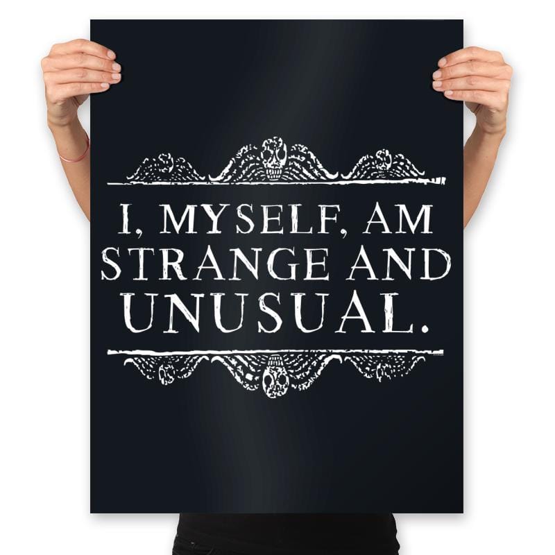 Strange and Unusual - Prints Posters RIPT Apparel 18x24 / Black