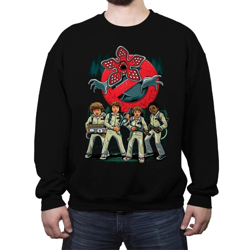 Strange Busters - Crew Neck Sweatshirt Crew Neck Sweatshirt RIPT Apparel Small / Black