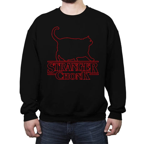 Stranger Chonk - Crew Neck Sweatshirt Crew Neck Sweatshirt RIPT Apparel Small / Black