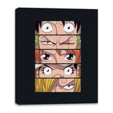 Straw Hat Eyes Pt1 - Canvas Wraps Canvas Wraps RIPT Apparel 16x20 / Black