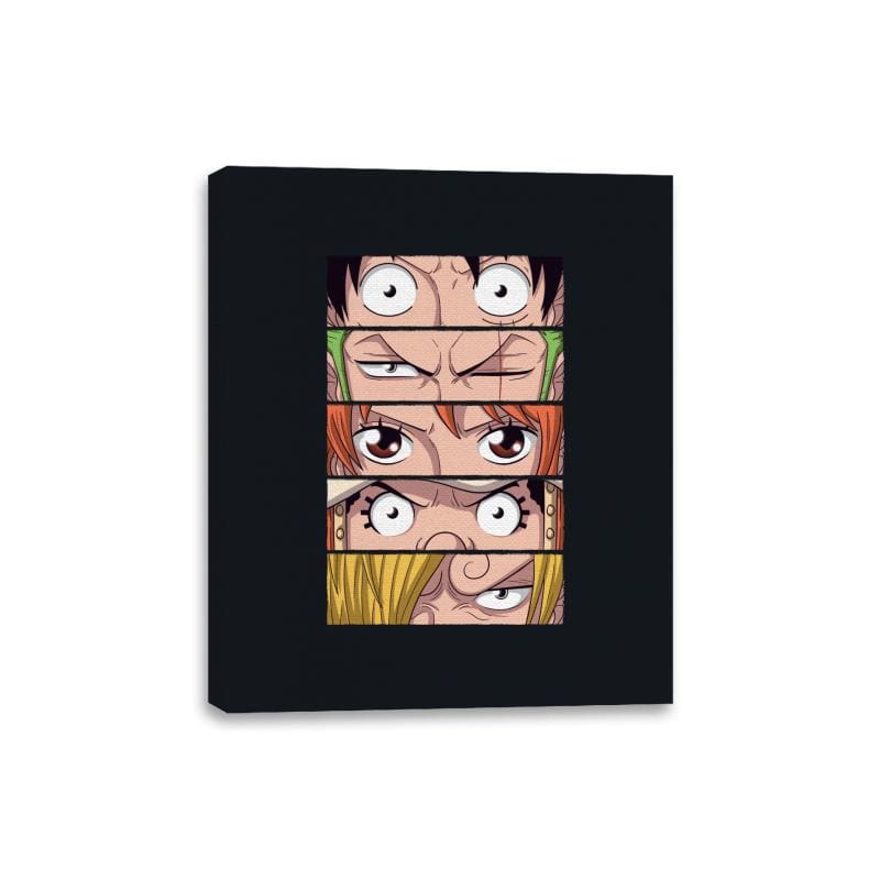 Straw Hat Eyes Pt1 - Canvas Wraps Canvas Wraps RIPT Apparel 8x10 / Black