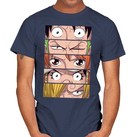 Straw Hat Eyes Pt1 - Mens T-Shirts RIPT Apparel Small / Navy