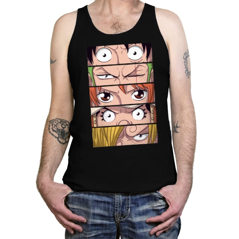 Straw Hat Eyes Pt1 - Tanktop Tanktop RIPT Apparel X-Small / Black