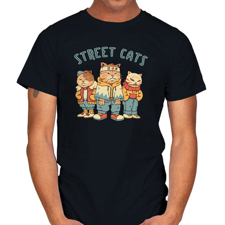 Street Cats - Mens T-Shirts RIPT Apparel Small / Black