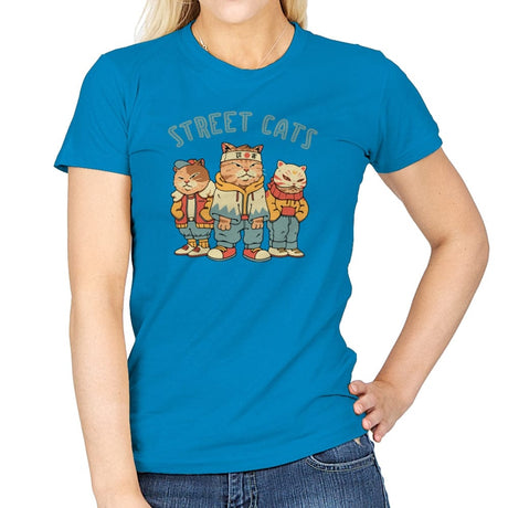 Street Cats - Womens T-Shirts RIPT Apparel Small / Sapphire