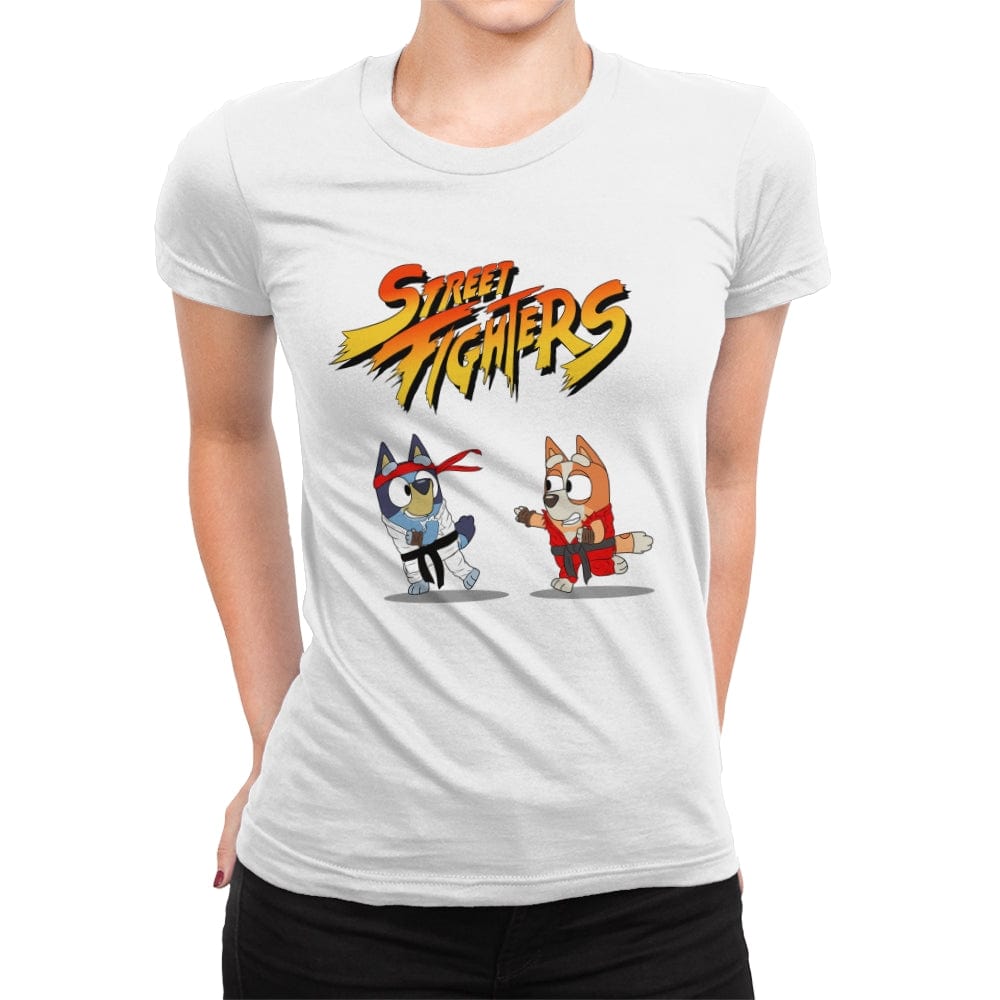 Street Fighter Gang - Womens Premium T-Shirts RIPT Apparel Small / White