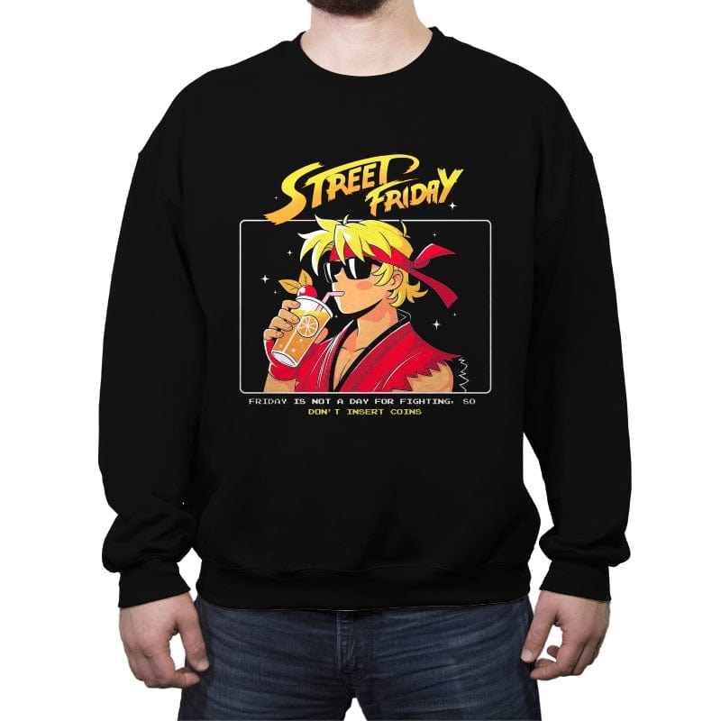 Street Friday - Crew Neck Sweatshirt Crew Neck Sweatshirt RIPT Apparel Small / Black