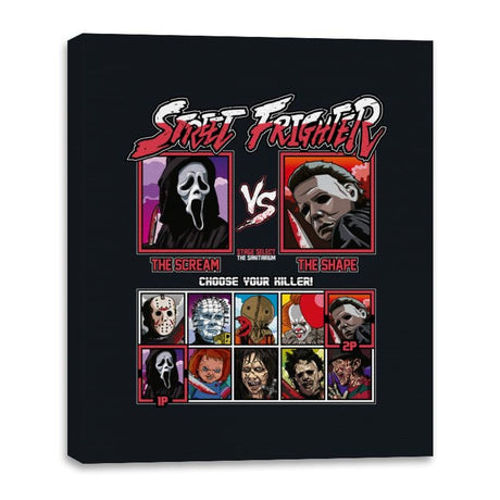 Street Frighter - Canvas Wraps Canvas Wraps RIPT Apparel 16x20 / Black