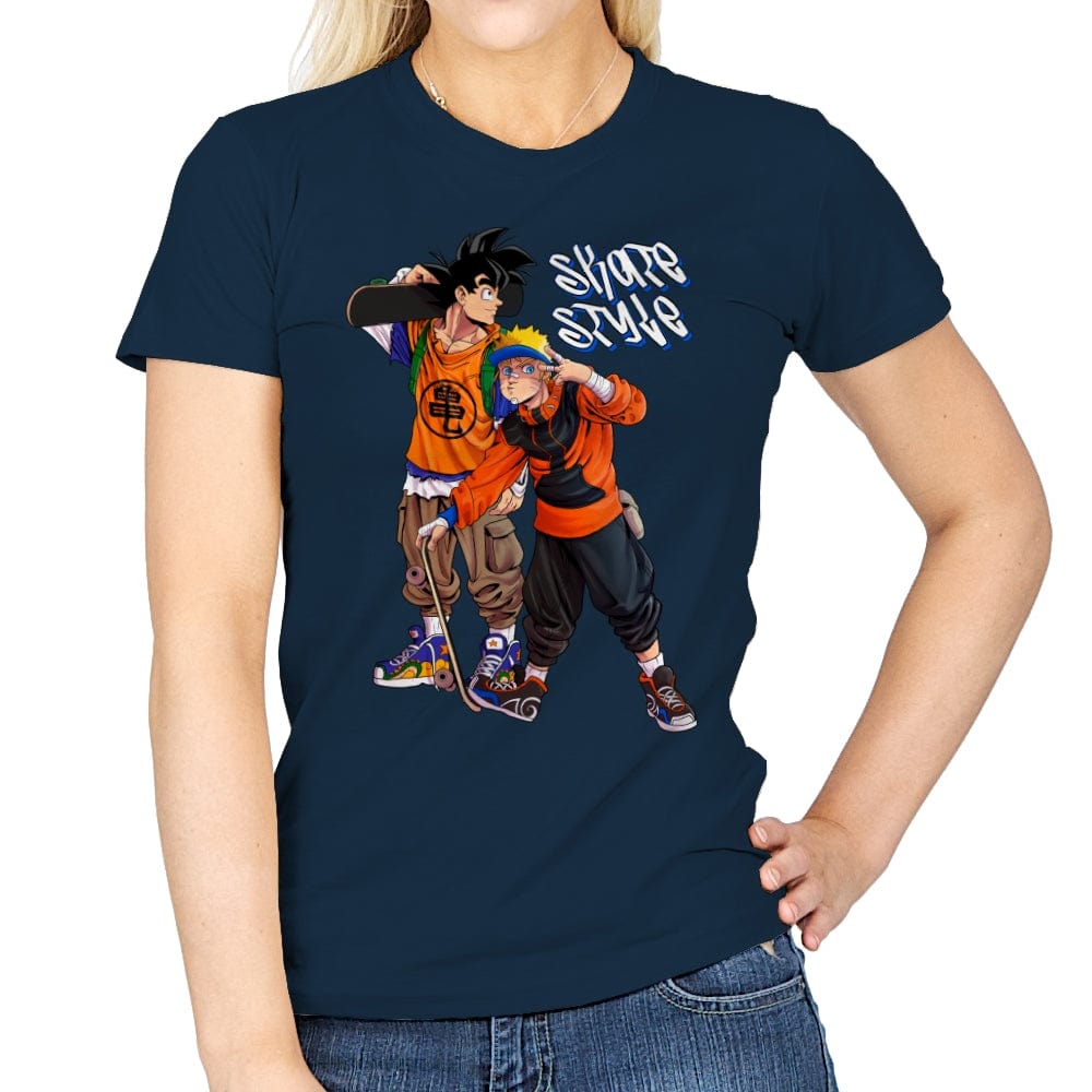 Street Wear Anime 03 - Womens T-Shirts RIPT Apparel Small / Navy