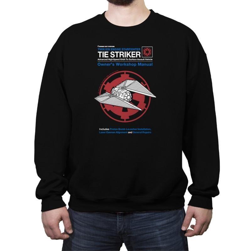 Striker Manual - Crew Neck Sweatshirt Crew Neck Sweatshirt RIPT Apparel Small / Black