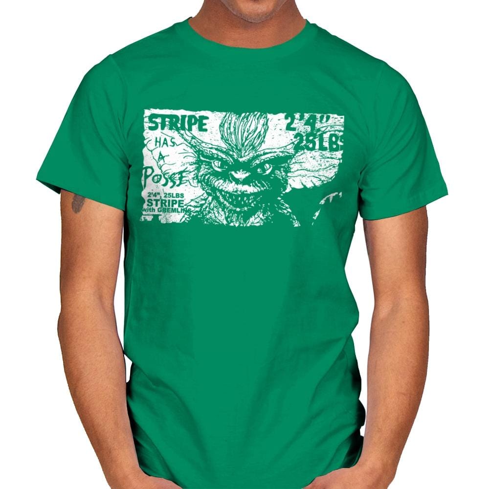 Stripe Has a Posse - Mens T-Shirts RIPT Apparel Small / Kelly Green