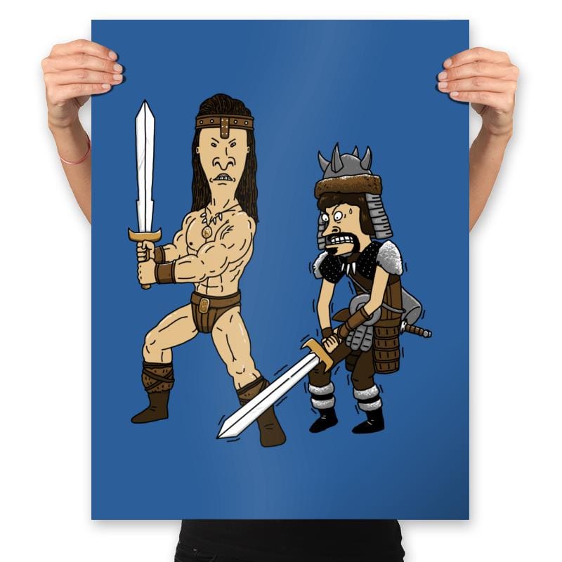 Stupid Barbarians - Prints Posters RIPT Apparel 18x24 / Royal