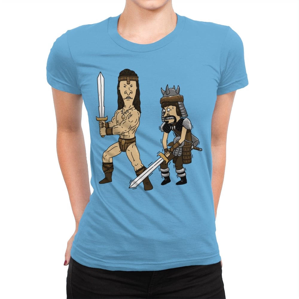 Stupid Barbarians - Womens Premium T-Shirts RIPT Apparel Small / Turquoise