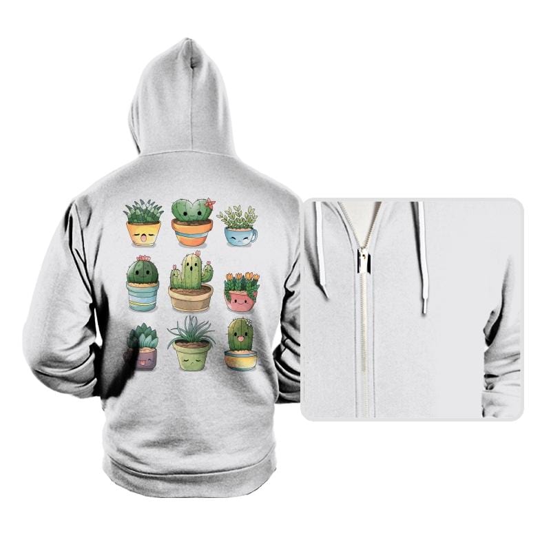 Succulents Kawaii - Hoodies Hoodies RIPT Apparel Small / White